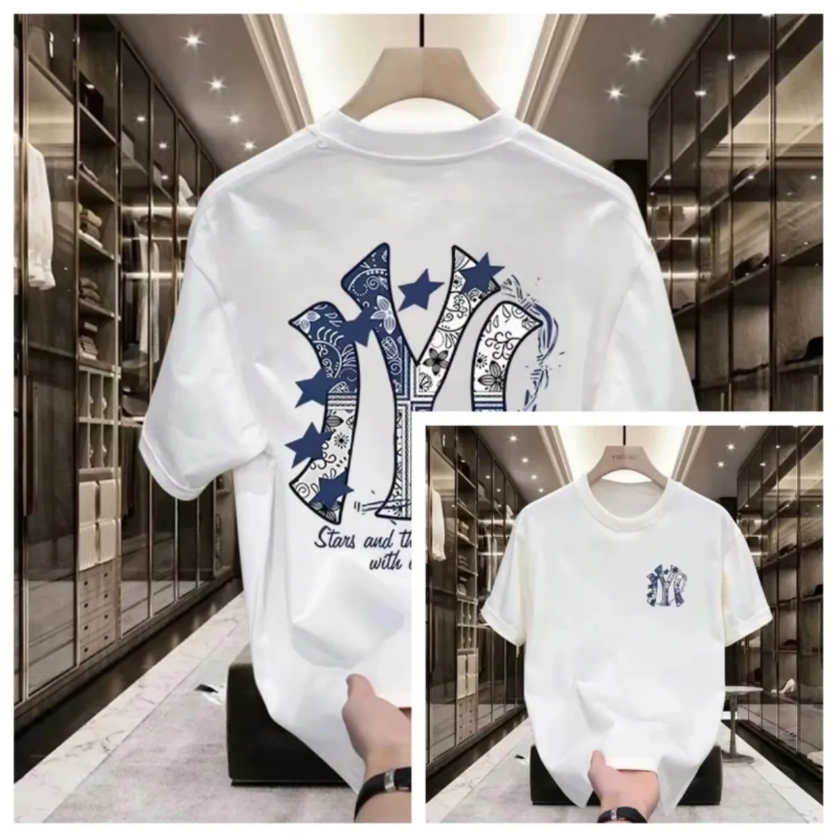Parade Fashion Street - Camiseta Masculina Estampada de Manga Corta