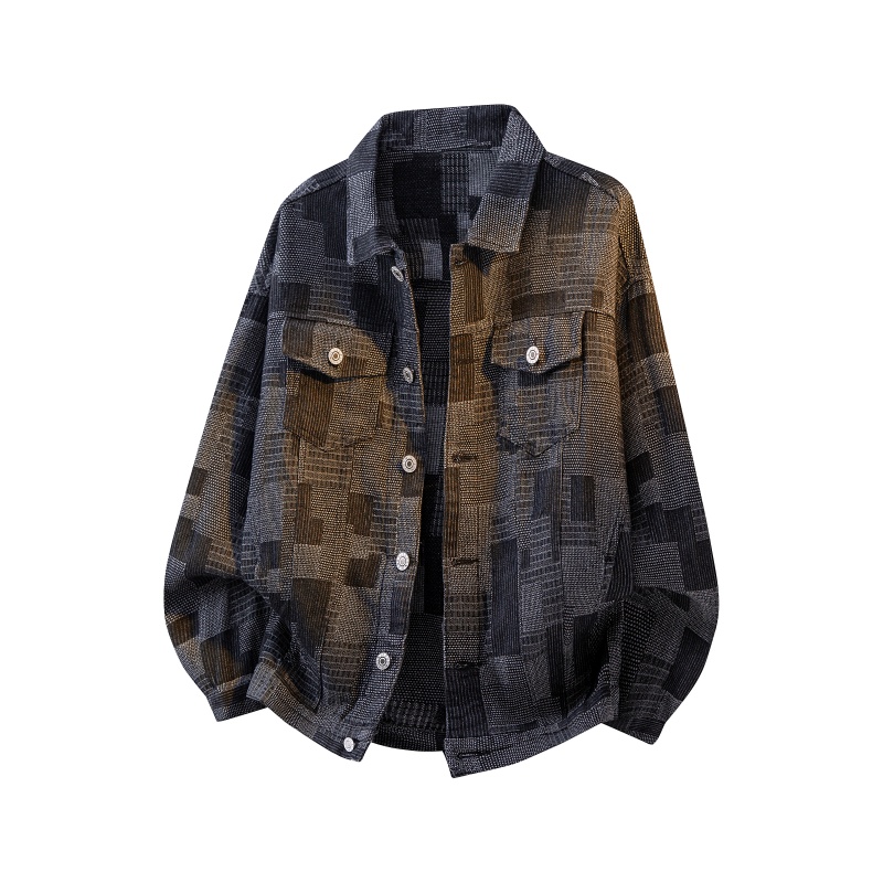 Street Fashion Jacket Men - Chaqueta vaquera lavada para hombre, chaqueta