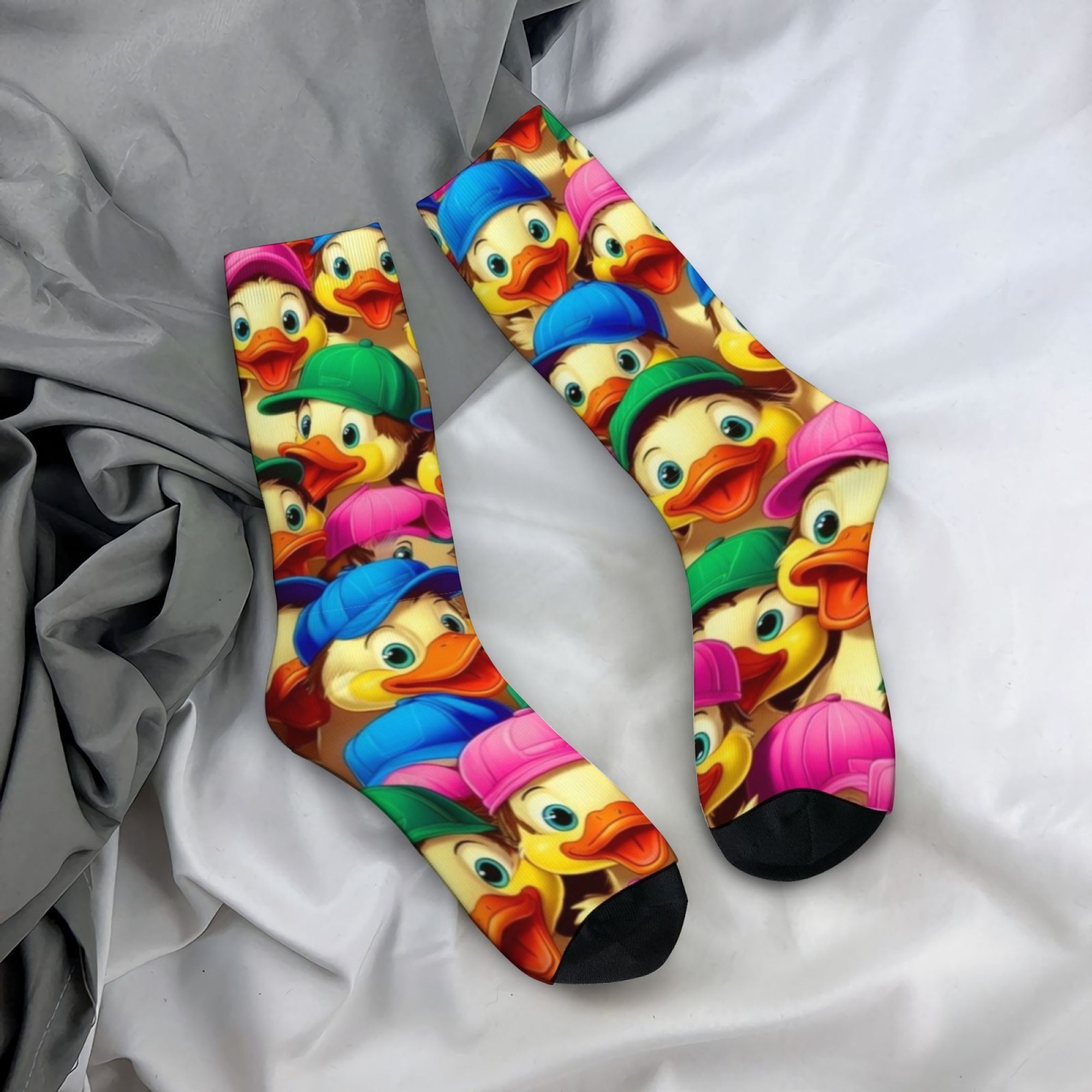 Street Fashion Style Youtube - Calcetines Happy Rubber Duck, calcetines divertidos