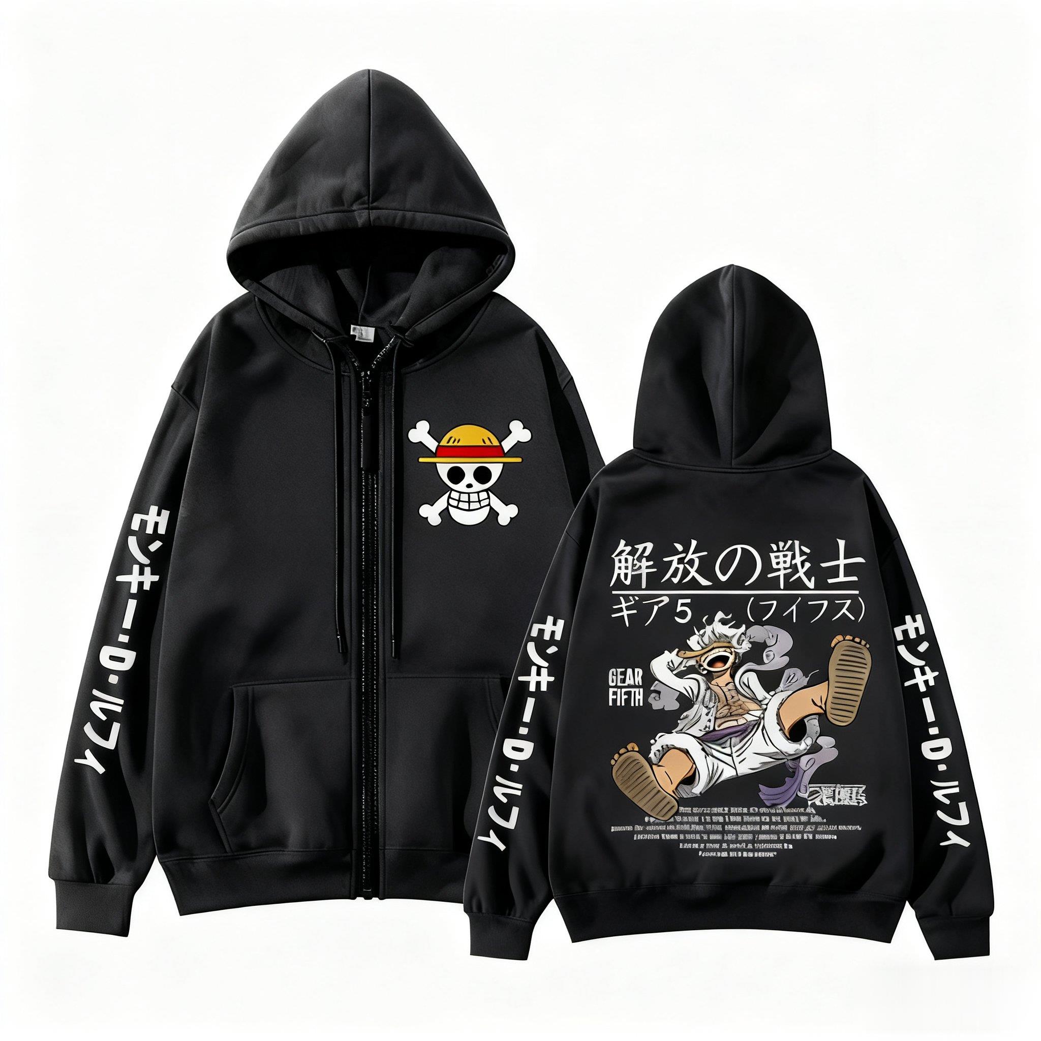 Street Fashion Jacket Men - Monkey D Luffy Gear 5 Sudadera
