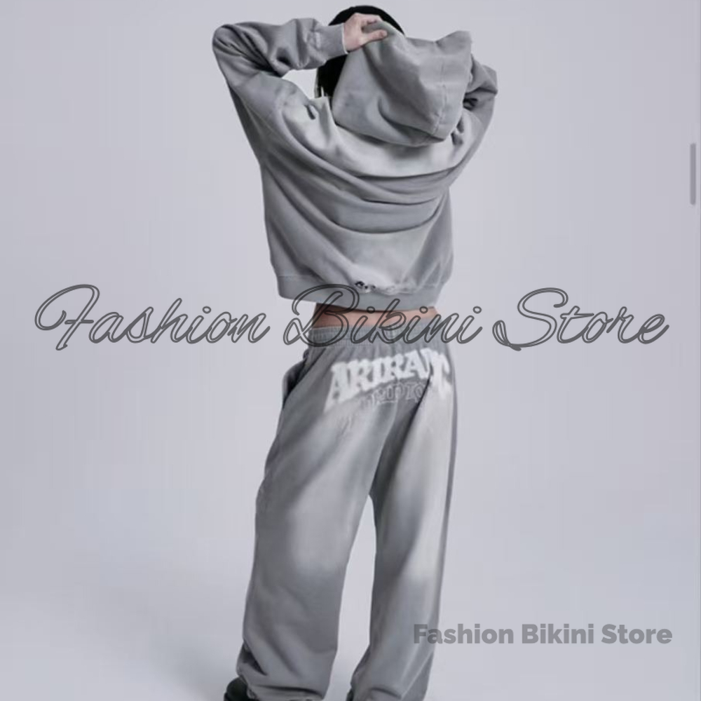 Street Fashion Jacket Men - Nueva sudadera con capucha gris lavada