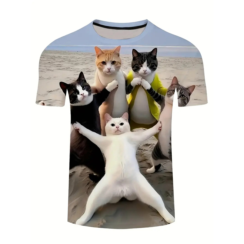 Street Fashion Of Japan - Camiseta divertida con diseño de gato,