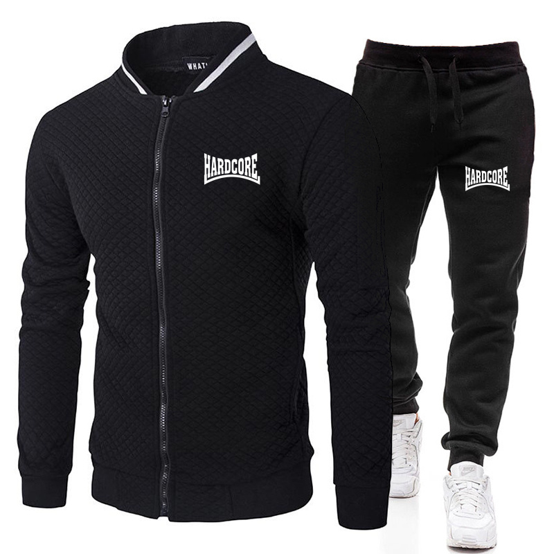 Street Fashion Jacket Men - Conjunto de Chaqueta y Pantalón de
