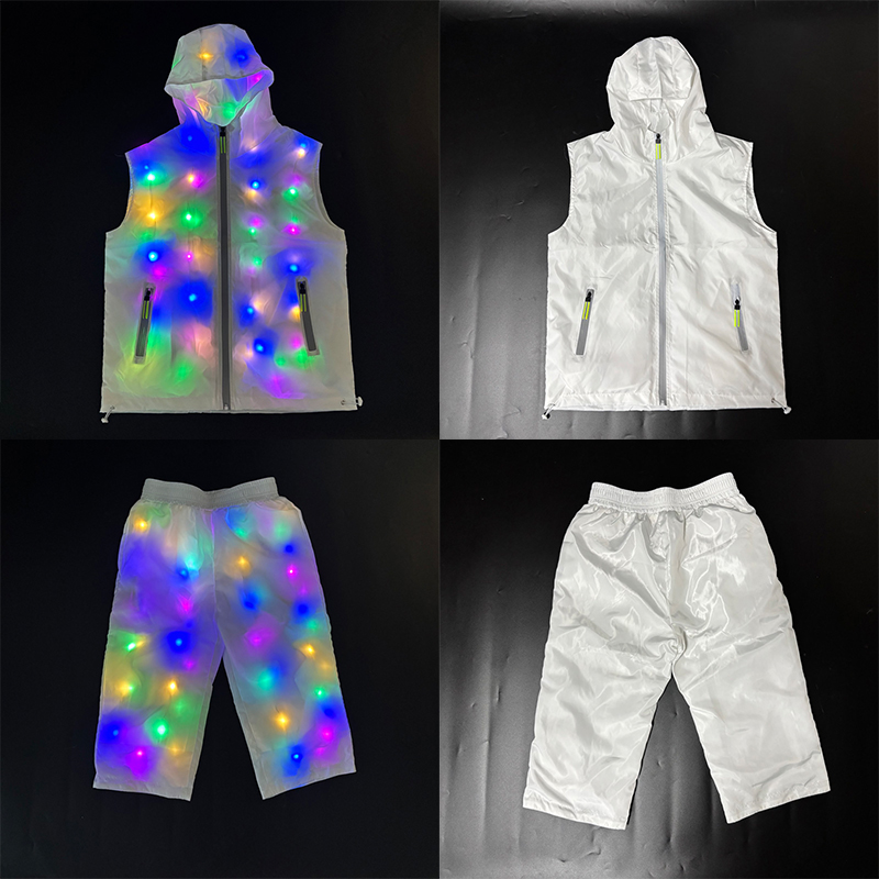Street Fashion Jacket Men - Chaleco brillante, chaqueta, disfraces, Bar de
