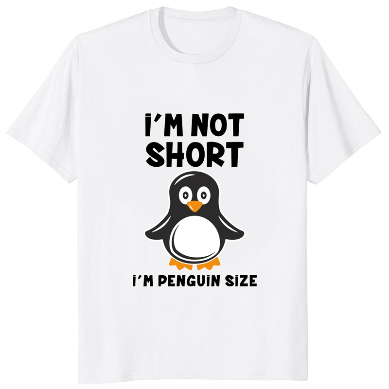 Street Fashion Baggy - Camiseta con estampado de pingüino para