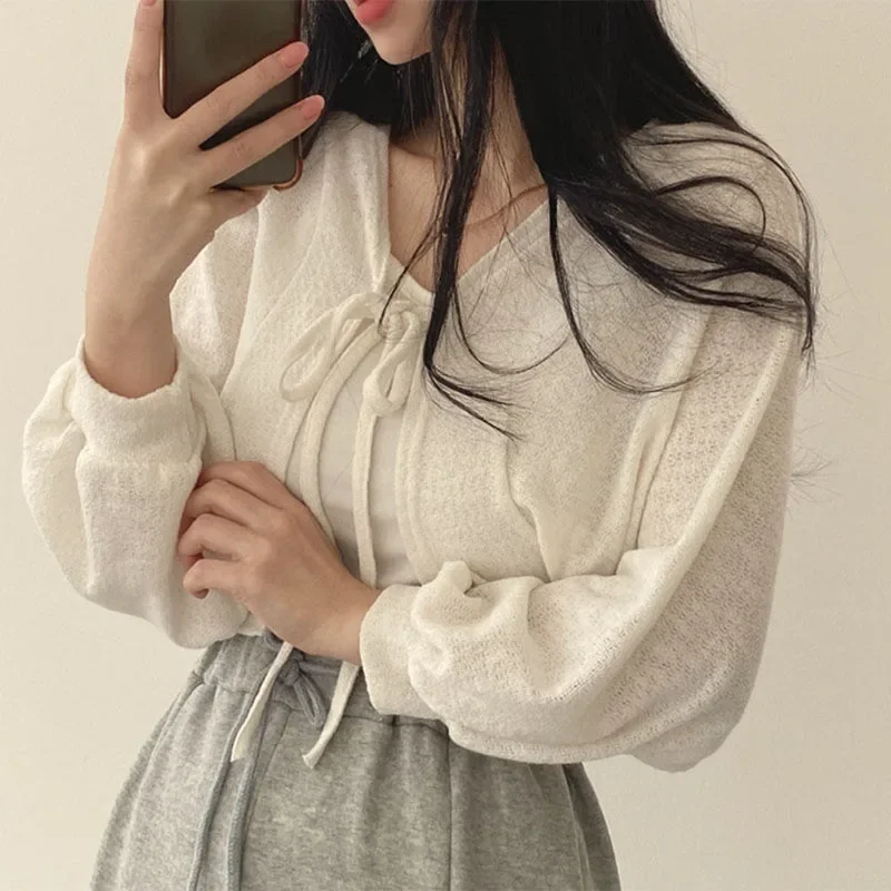 Cárdigan de punto de verano pa - Korean Street Fashion Female reseña y precio