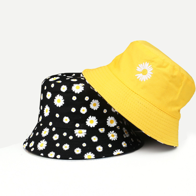 Sombreros de cubo de doble car - Bucket Hat Embroidered reseña y precio