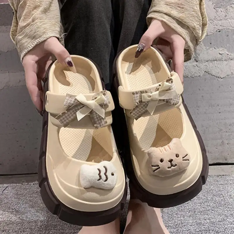 Nuevas y lindas zuecos de moda - Korean Street Fashion Female reseña y precio