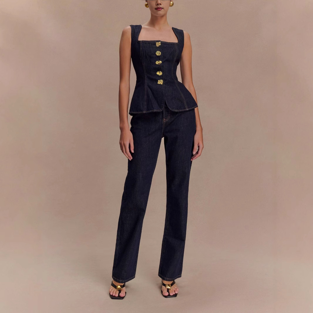 Conjuntos de pantalones vaquer - Street Fashion Baggy reseña y precio