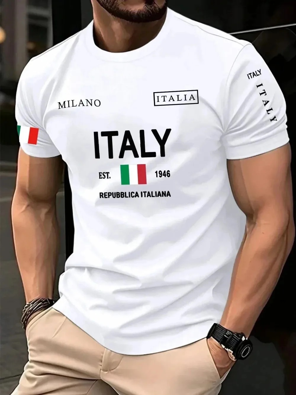 Camiseta de Hombre con Estampa - Street Fashion In Milan reseña y precio