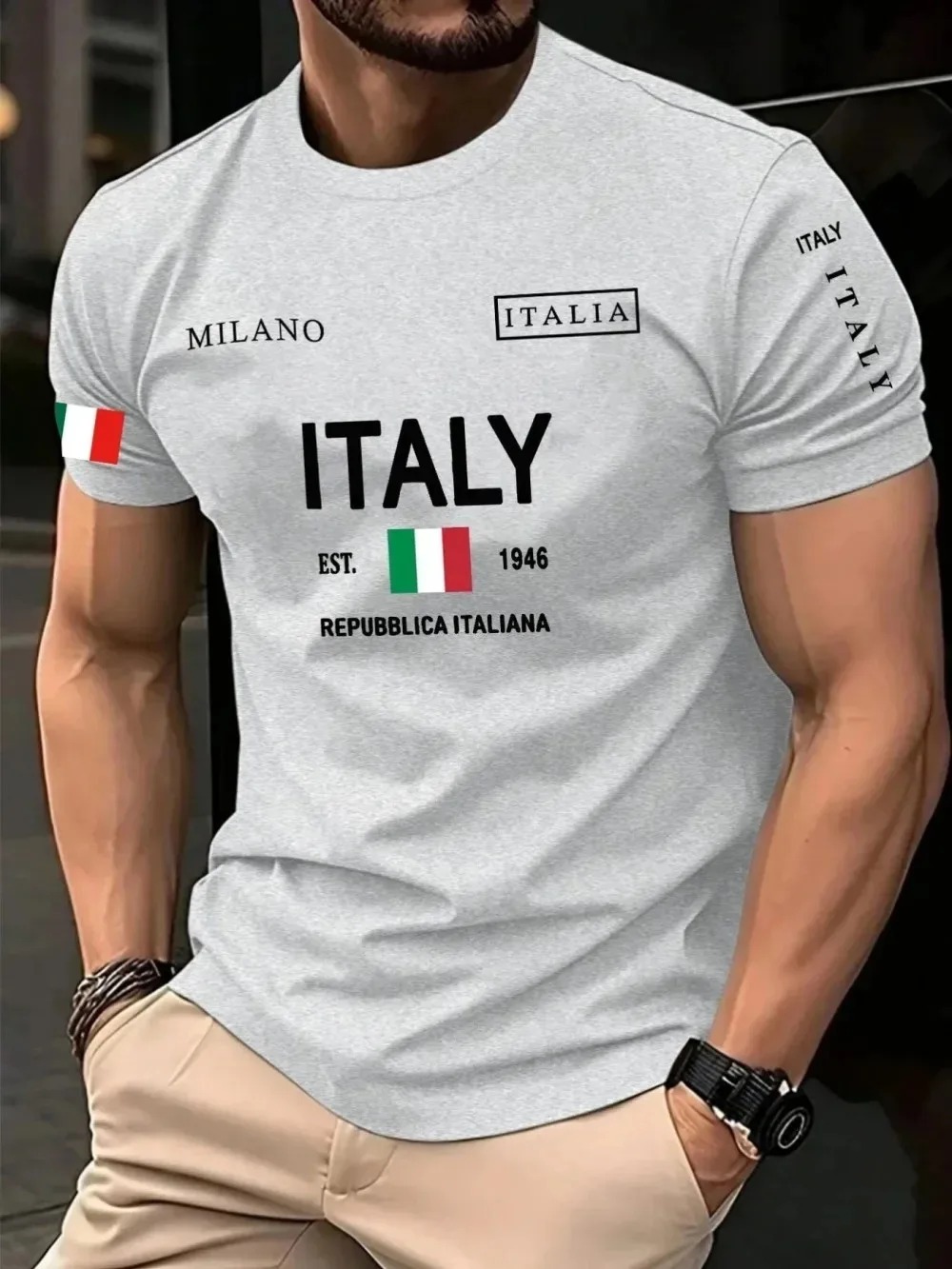 Camiseta de Hombre con Estampa - Street Fashion In Milan reseña y precio