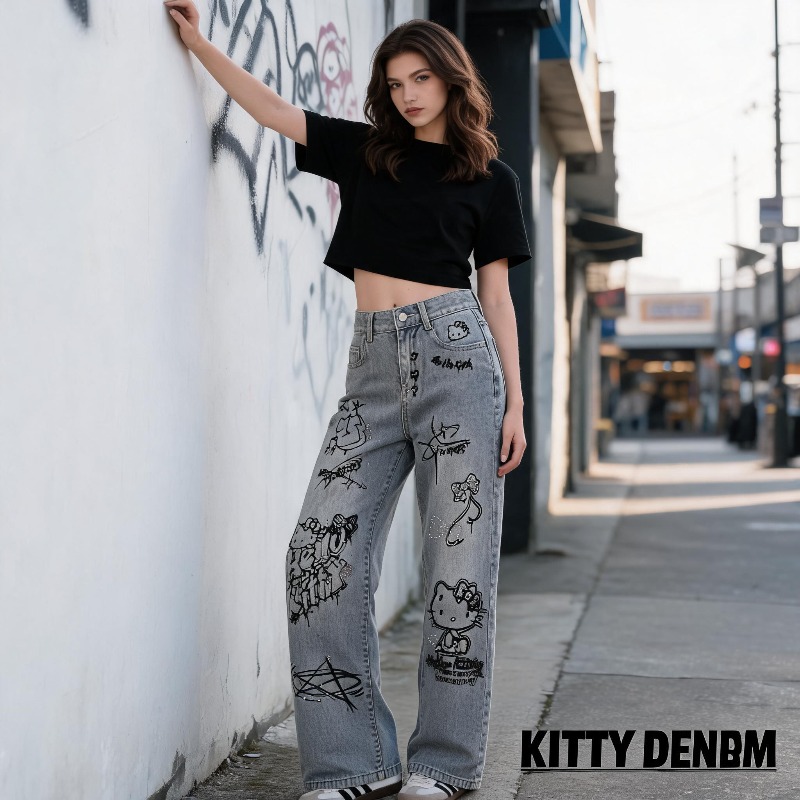 Jeans de Mujer con Estampado d - Street Fashion Of Japan reseña y precio