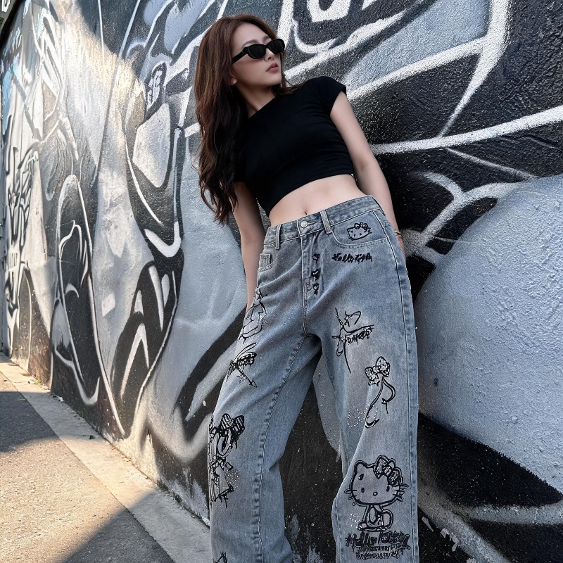 Jeans de Mujer con Estampado d - Street Fashion Of Japan reseña y precio