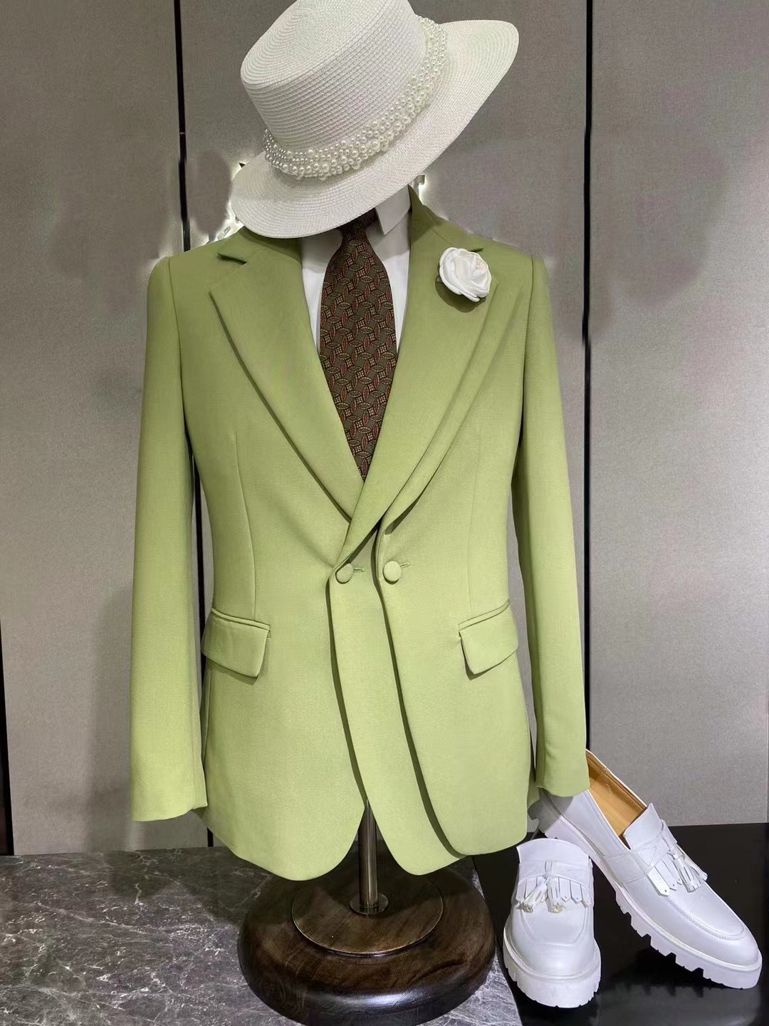 Trajes de boda verde personali - Street Fashion Jacket Men reseña y precio