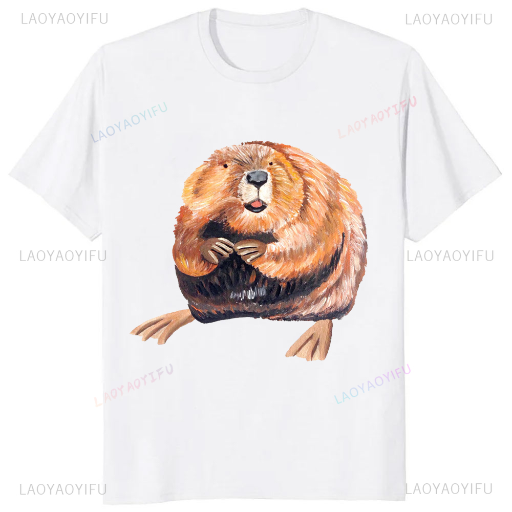 Camiseta de un castor limpio s - Street Fashion Baggy reseña y precio