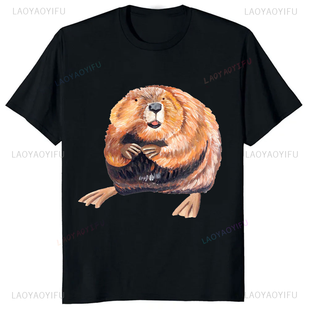 Camiseta de un castor limpio s - Street Fashion Baggy reseña y precio