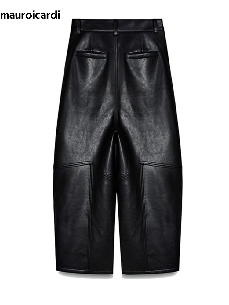 Pantalones Anchos de Cuero Sin - Street Fashion Baggy reseña y precio