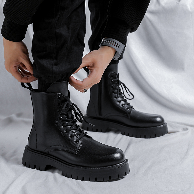 Botas de cuero genuino de lujo - Street Fashion Designers reseña y precio