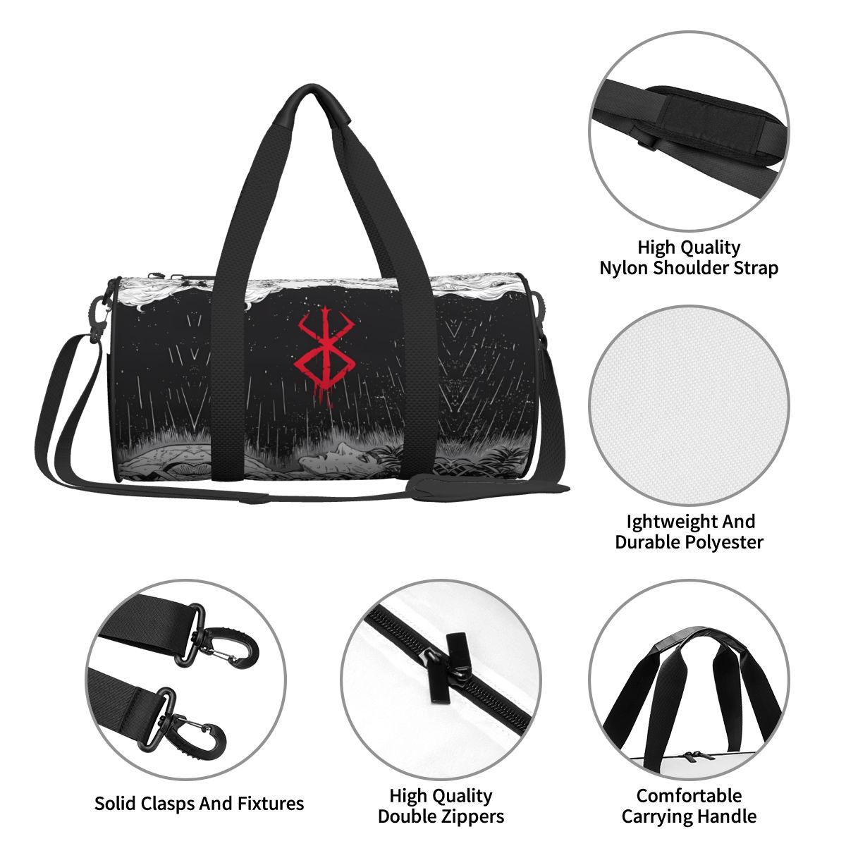 Bolsa de gimnasio Bereserk de  - Street Fashion Of Japan reseña y precio