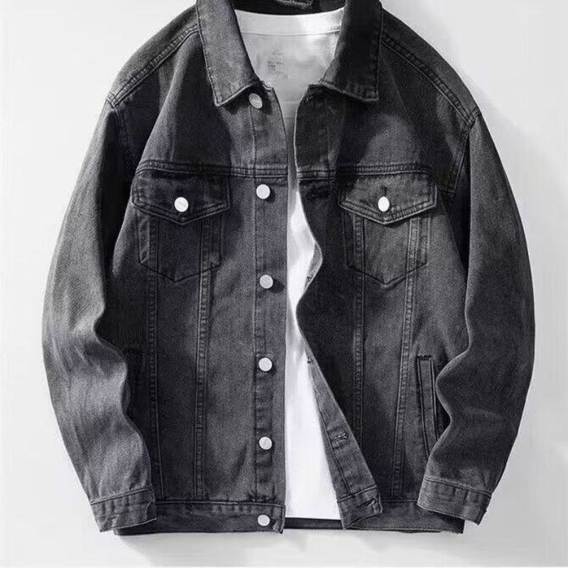 Chaqueta vaquera con parche bo - Street Fashion Jacket Men reseña y precio