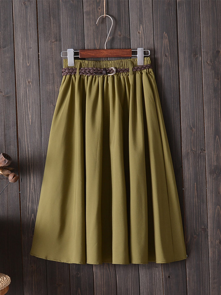 Falda Midi hasta la rodilla de - Korean Street Fashion Female reseña y precio