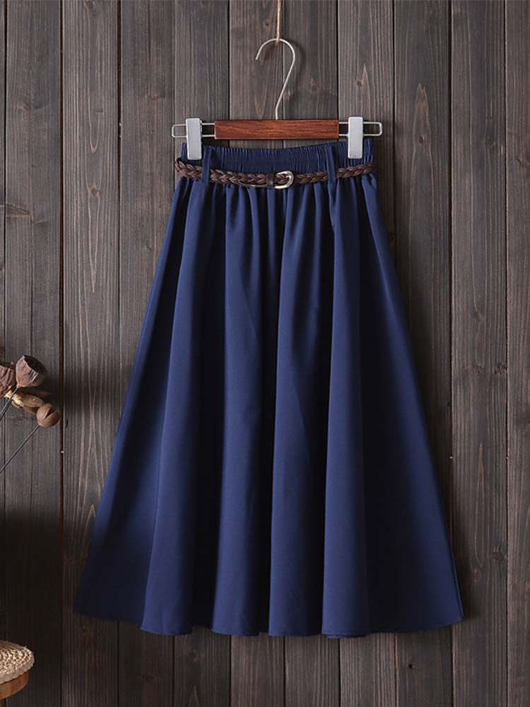 Falda Midi hasta la rodilla de - Korean Street Fashion Female reseña y precio