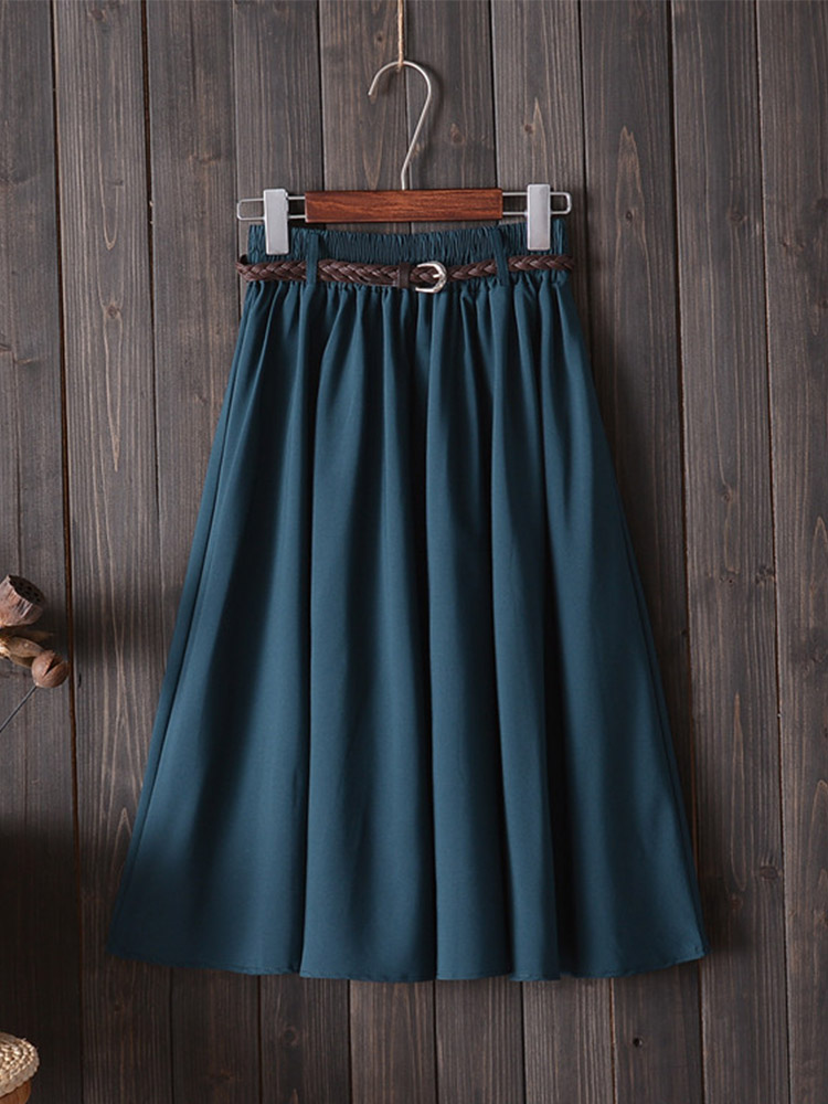 Falda Midi hasta la rodilla de - Korean Street Fashion Female reseña y precio