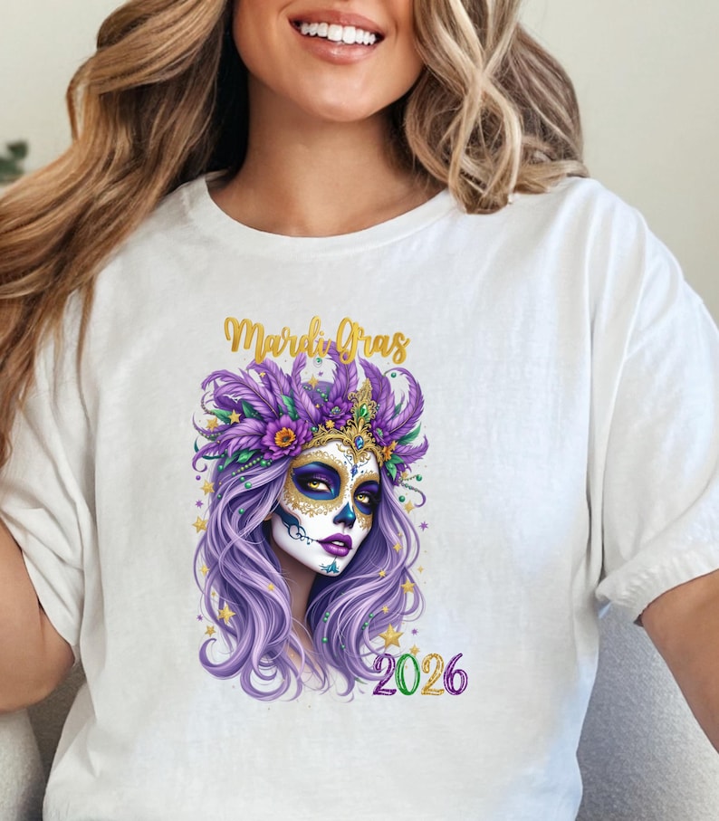 Camiseta Mardi Gras Lady 2026, - Parade Fashion Street reseña y precio
