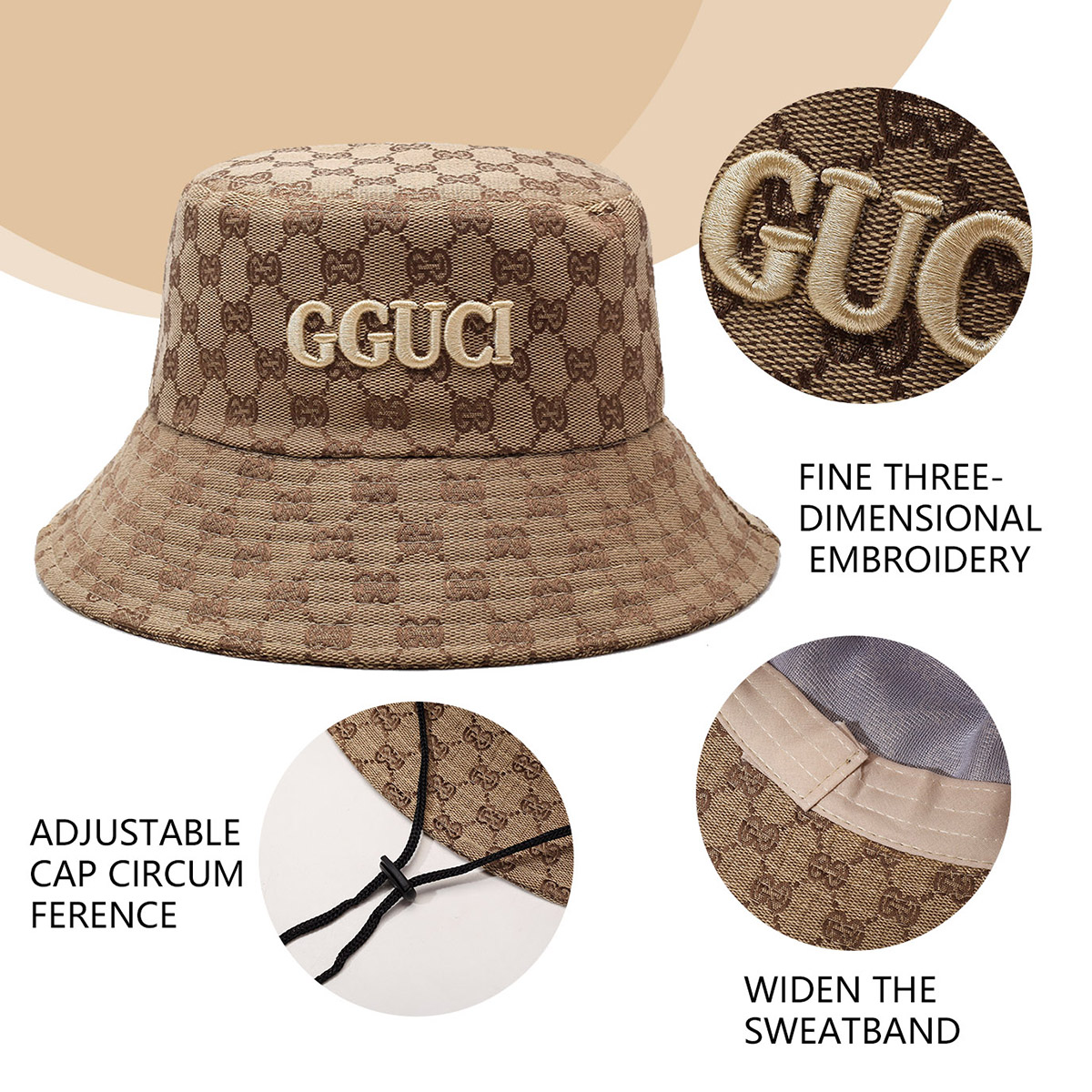 Sombrero de pescador personali - Bucket Hat Embroidered reseña y precio