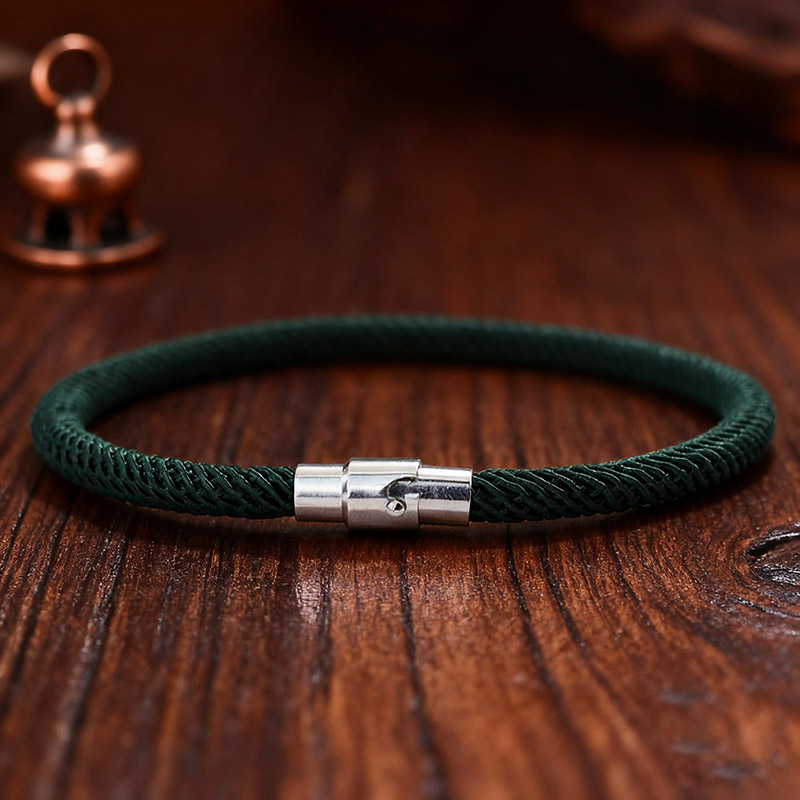 Pulsera de cuerda tejida hecha - Street Fashion In Milan reseña y precio