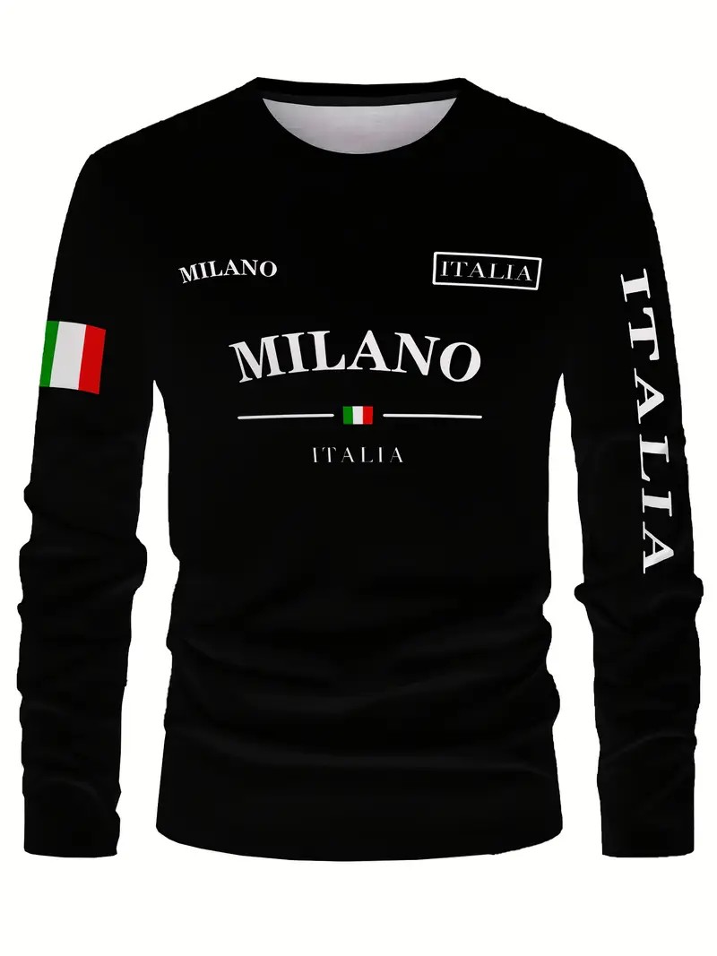 Camiseta de manga larga para h - Street Fashion In Milan reseña y precio