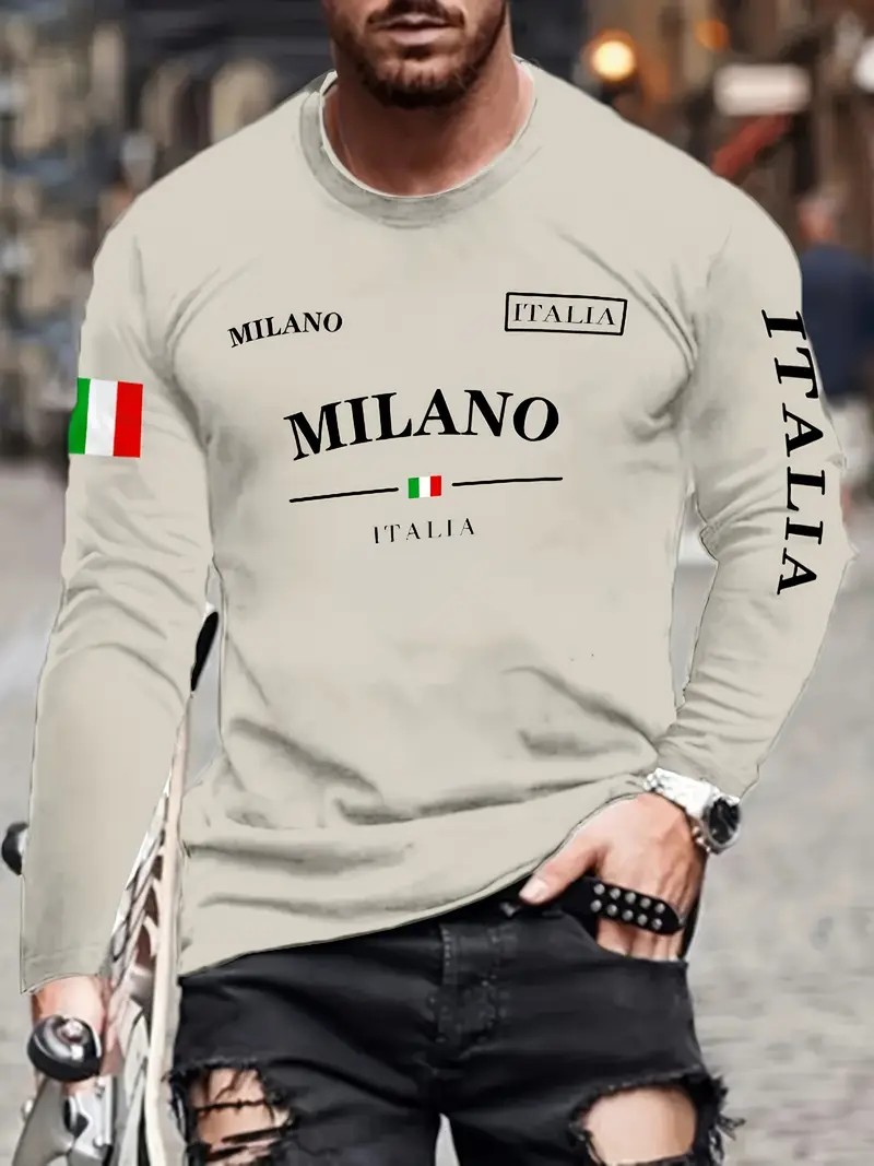 Camiseta de manga larga para h - Street Fashion In Milan reseña y precio